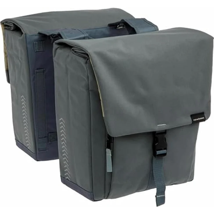 New Looxs Velotasche, doppelte Gepäckträgertasche aus 100 % recyceltem Polyester, wasserabweisend, 32 l mit Reflexelementen und zusätzlichen Reißverschlusstaschen – Bild 2