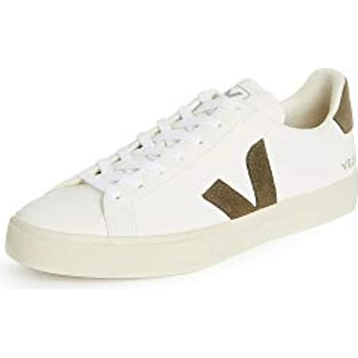 Veja Campo Herren Schnürung, Chromefree Leder Turnschuhe aus glattem Rindsleder, Weiß – UK 10 / EU 44 / US 11 – Bild 1