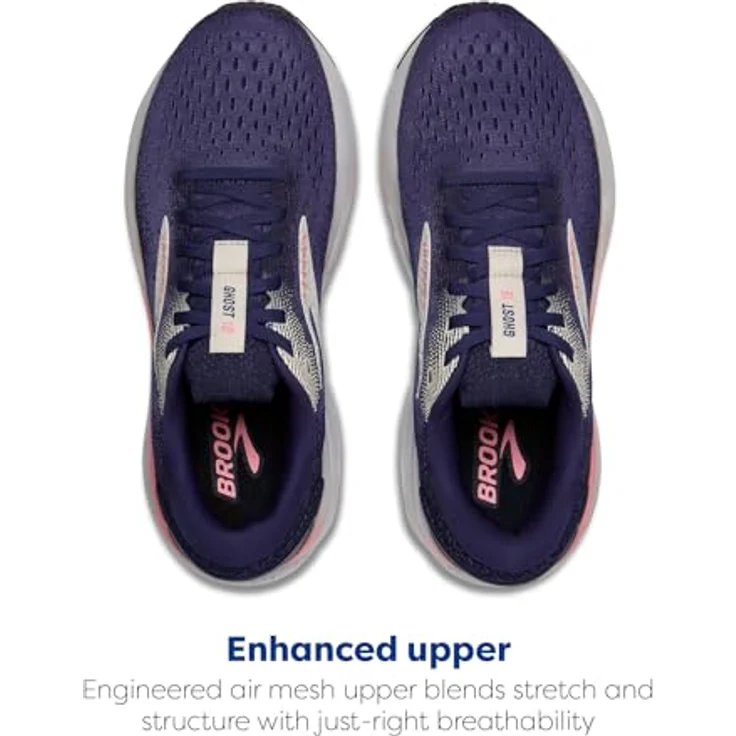 BROOKS Ghost 16, Laufschuh für Damen mit softer Dämpfung, blauer Farbvariante BLUE RIBBON/DIANTHUS/PEACOAT, Gewicht 241 g, Sprengung 12 mm, neutrale Fußstellung, klassische Passform – Bild 4