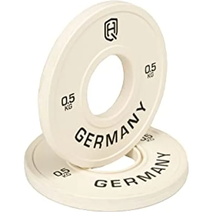 HQ Germany® Professional Change Plates 50mm | 0.5-2.5kg | Set | ±10g Gewichtstoleranz | Fractional Plates | Wettkampfgeeignet, Gewicht:2x 0.5KG