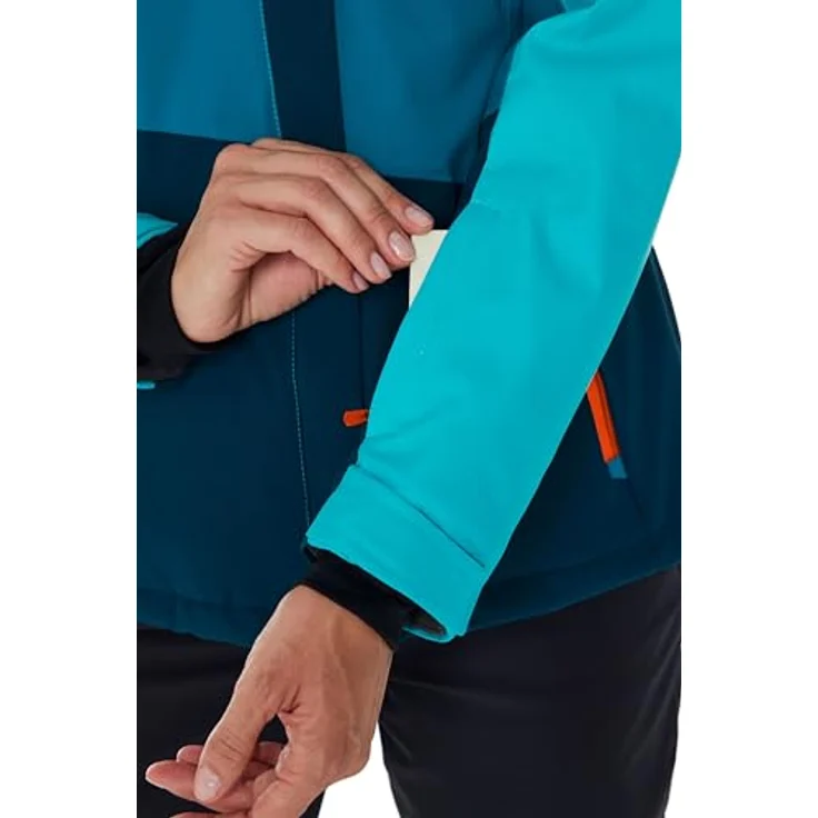 Killtec Damen Skijacke KSW 67 WMN, atmungsaktive und wasserdichte Winterjacke mit Colourblock Design, verstellbarer Kapuze und Schneefang – Bild 6