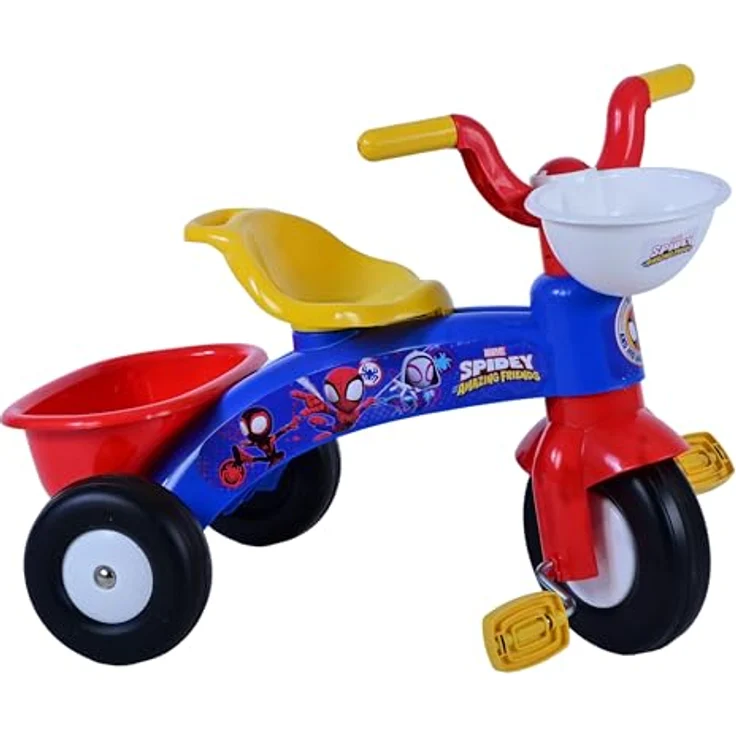 Volare Kinderfahrrad Dreirad Marvel Spidey Fahrrad für Jungen Kinderrad in Blau, offiziell lizenziertes Produkt, Korb, 25 kg Tragfähigkeit – Bild 2