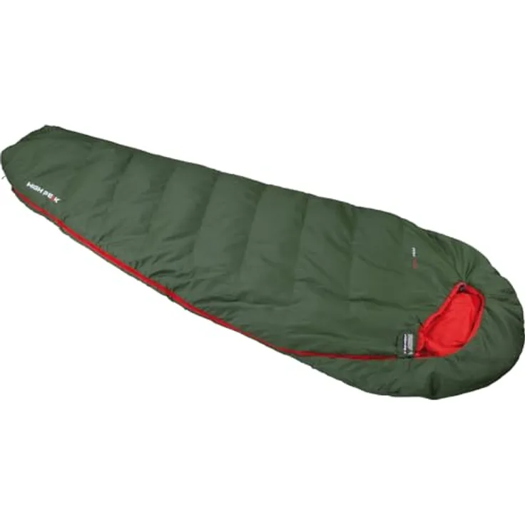 High Peak Mumienschlafsack Pak 600 ECO Sommer Trekking Schlafsack Ultraleicht, grün