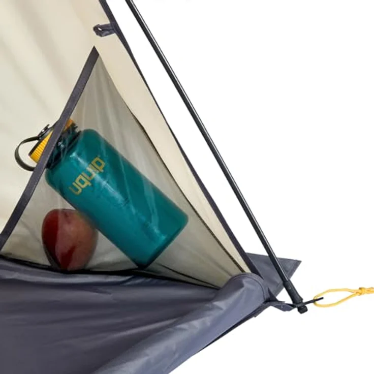 Uquip Speedy Strandzelt und Strandmuschel, 2.50 kg, beige und grau, mit Schnellaufbausystem und stabiler Fiberglasstruktur – Bild 9