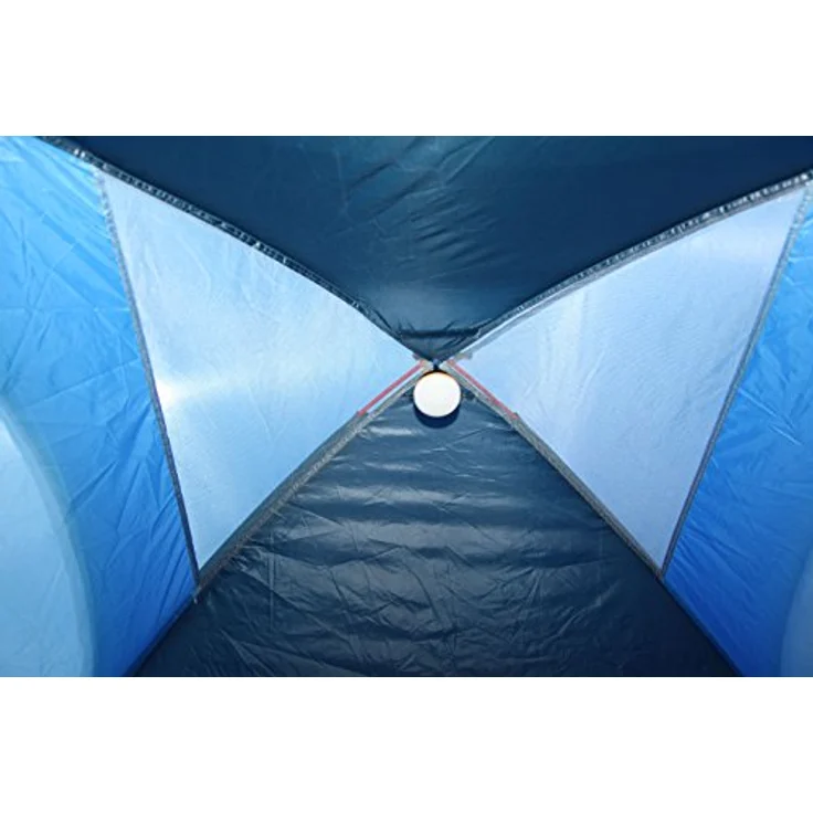 High Peak Kuppelzelt Monodome XL, Campingzelt für 4 Personen, Igluzelt, Festivalzelt mit Wannenboden, 1500mm wasserdicht, Freistehend, Hochentlüftung, Moskitoschutz, blau – Bild 5