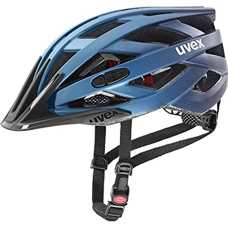 Uvex I-vo Cc MTB-Helm, vielseitig und komfortabel für City und E-Bike, Blau 52-57 cm, integrierte Sonnenblende und 24 Belüftungsöffnungen