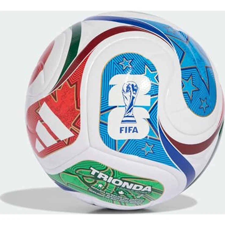adidas Sportswear Fußball WC LGE J290, Junior Ball mit nahtloser TPU-Laminierung, 290g, weiß/royalblau/solblau – Bild 6