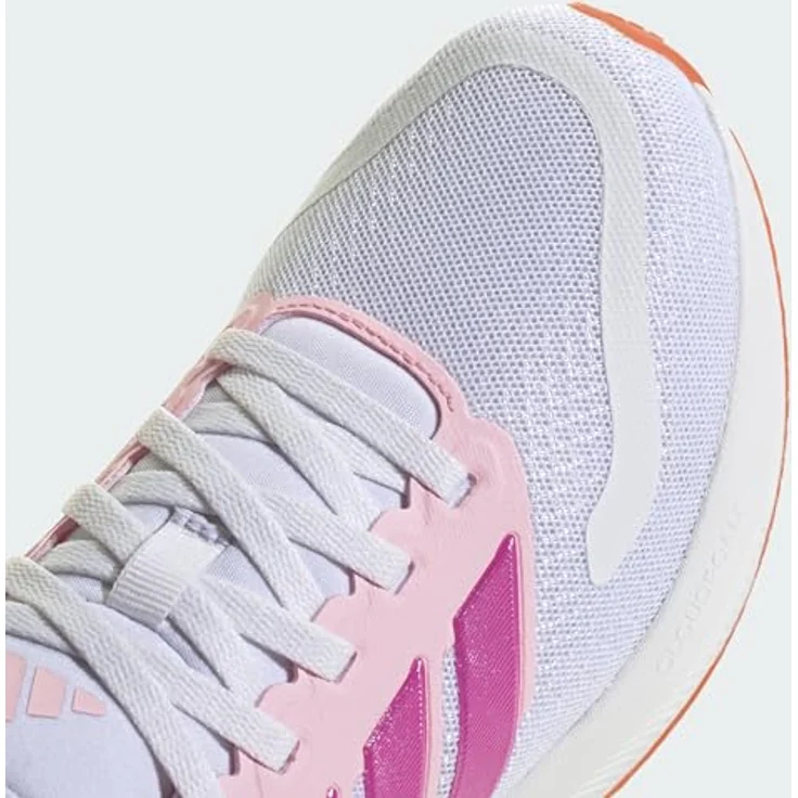 Adidas RUNFALCON 5 Mädchen Sneaker, Laufschuhe mit CloudFoam-Zwischensohle, white/clear pink/gum 3.5 – Bild 6