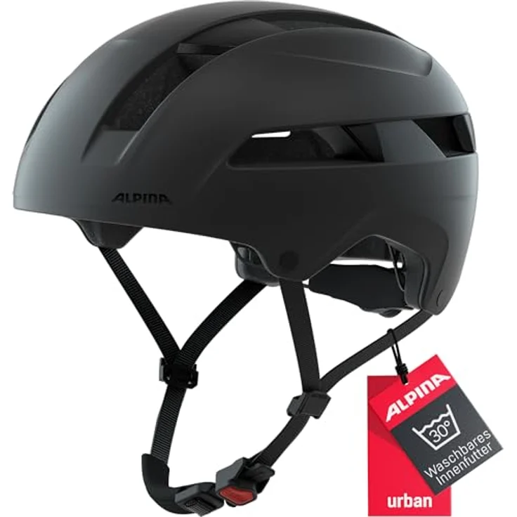 ALPINA SPORTS Soho, Velohelm (55 - 59 cm) mit Hartschale, Hi-EPS Dämpfung und 9 Belüftungsöffnungen, reflektierendes Logo – Bild 1