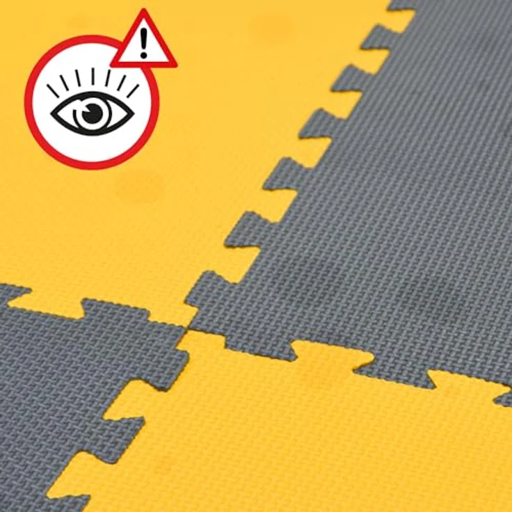 EYEPOWER Trainingsmatte 2cm Extra-Dick, 4 Puzzlematten 100x100 cm aus EVA, rutschfest und schalldämmend für Fitness und Bodenschutz – Bild 5