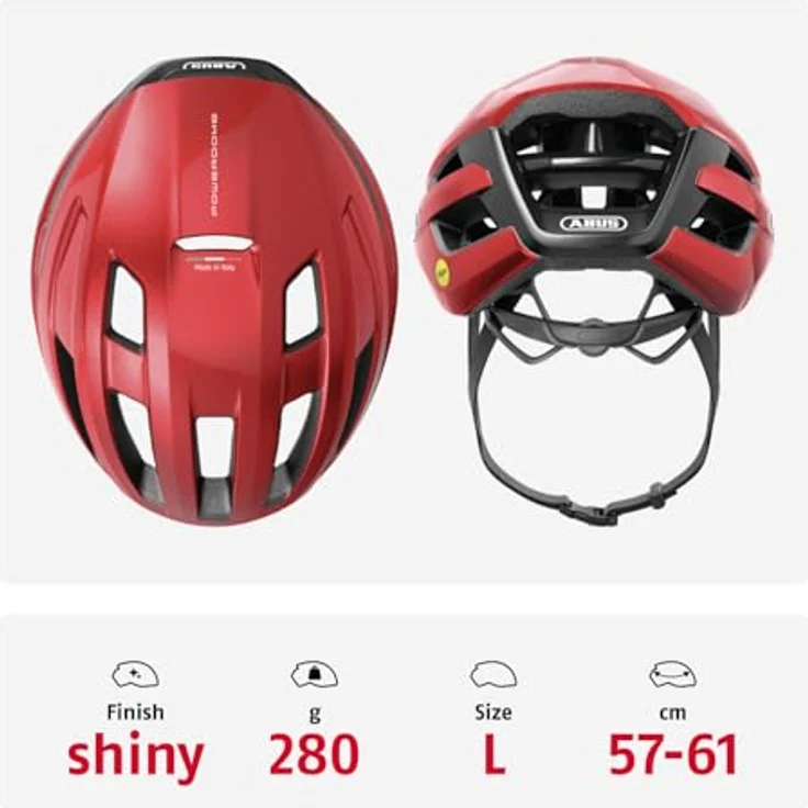 Abus PowerDome Mips, Velohelm für Rennradfahrer, 57-61 cm, mit individueller Anpassung und optimaler Belüftung – Bild 3