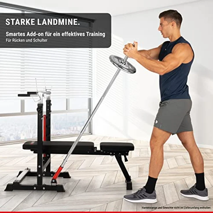 Hammer Trainingsbank Force 4.0 inkl. Rack, klappbare Multifunktionsbank für effektives Home Training, schwarz – Bild 6