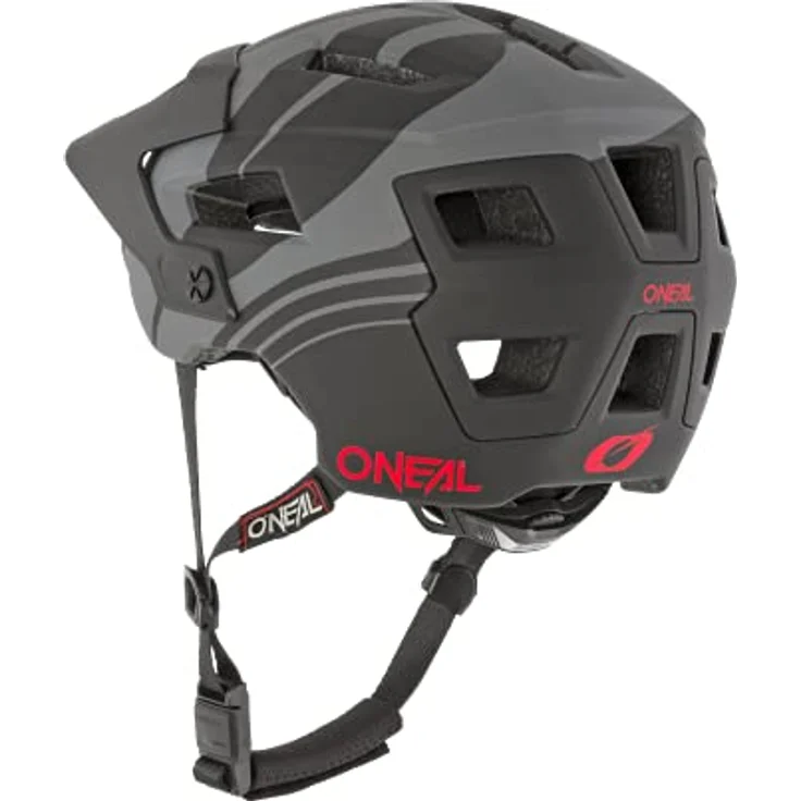 O'Neal Defender Nova, Leichter All Mountain / Enduro Fahrradhelm mit Fidlock Magnet-Verschluss, Schwarz/Grau, Größe 54-58 cm – Bild 3