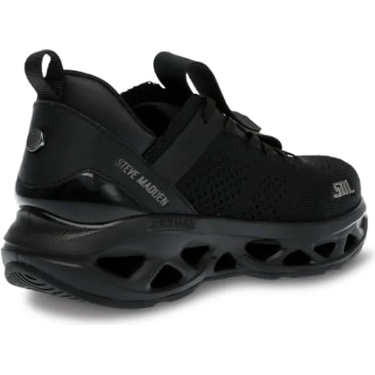 Steve Madden Surge 1, Damen Laufschuhe Schwarz EU 38, Atmungsaktives Mikro-Mesh, Plateausneaker mit Gummiaußensohle – Bild 3