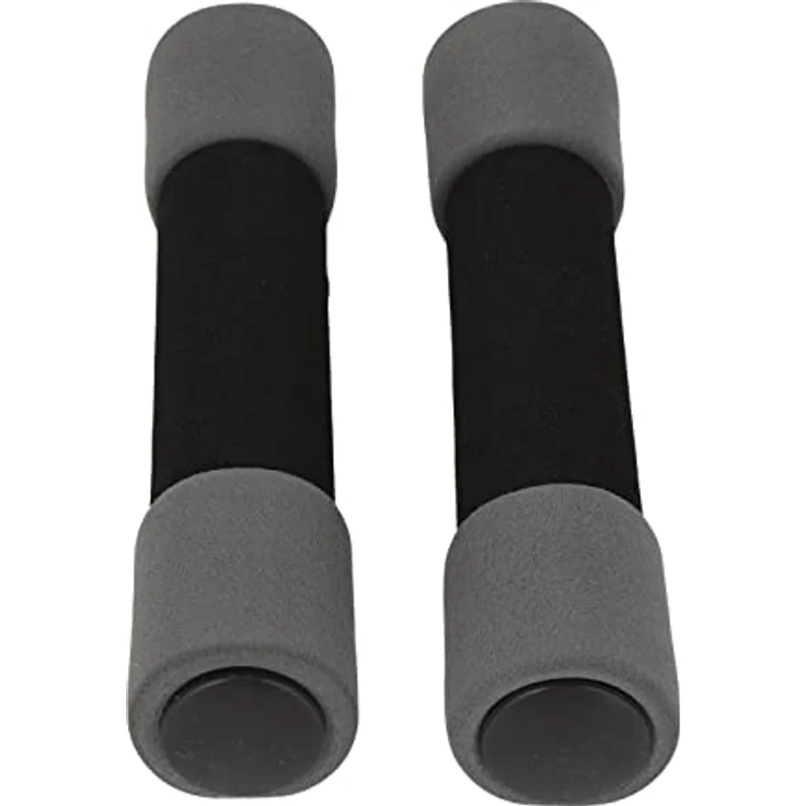 ENDURANCE Fitness-Hantel 1004, 1,5 kg pro Hantel, Pearl Grey, mit weichem Schaumstoffgriff – Bild 3