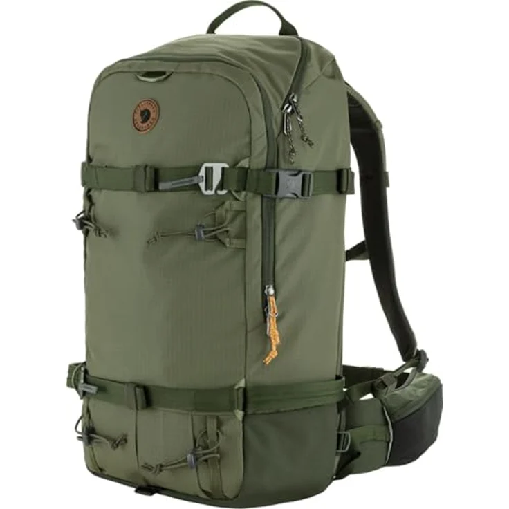 Fjällräven Bergtagen Touring 30L Rucksack, wasserdichter Skitouren-Rucksack aus 100% recyceltem Polyamid, Laurel Green/Deep Forest, M/L – Bild 3