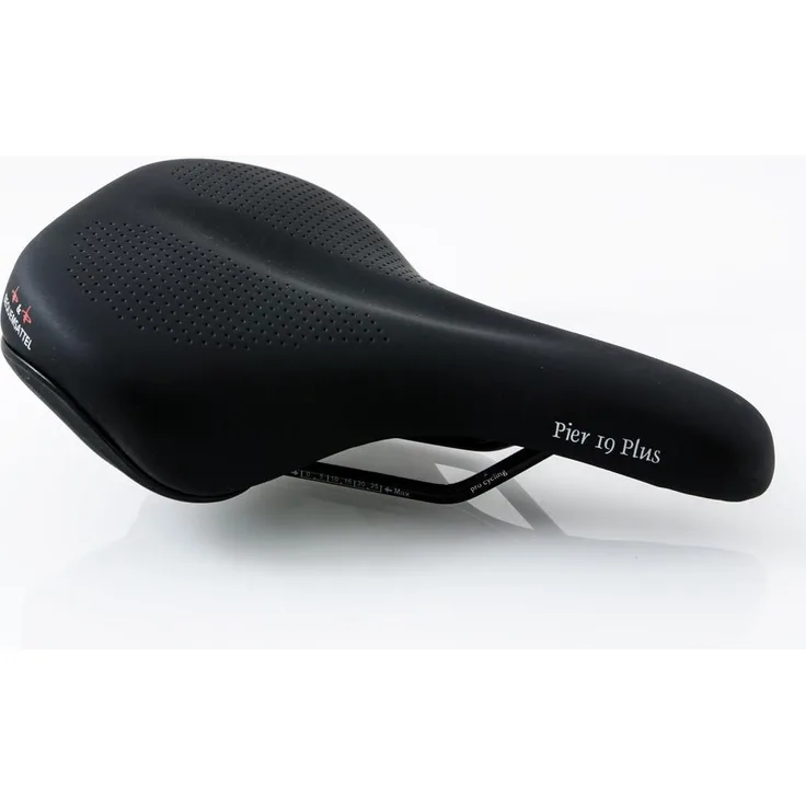 P&P Procycling Bequemsattel Pier 19 Plus 519P, schwarz, 260x185mm, 430g