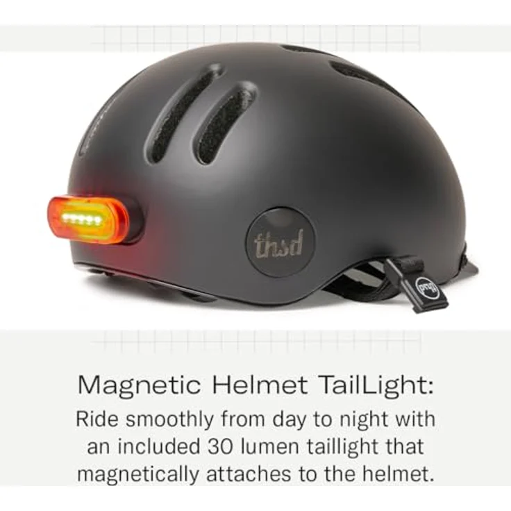 Thousand Chapter Racer Black MIPS Fahrradhelm, Größe L (59-62 cm), mit abnehmbarem Rücklicht und Premium-Visier – Bild 5