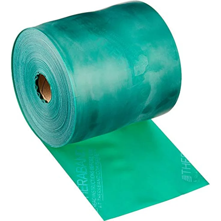 THERABAND TheraBand Original Fitnessband, 45,5m Rollenware Grün, Widerstandsbänder für Krafttraining und Abnehmen, Schwer, für Home Gym und Fitnessstudio – Bild 1