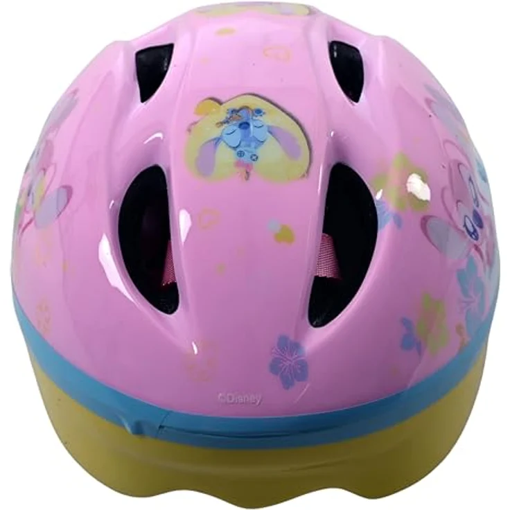 Volare Disney Stitch Kinder-Fahrradhelm, verstellbar (52–56 cm), extraleicht (240 g), Klickverschluss & Belüftung, TÜV-geprüft, rosa für Mädchen ab 3 Jahren – Bild 3