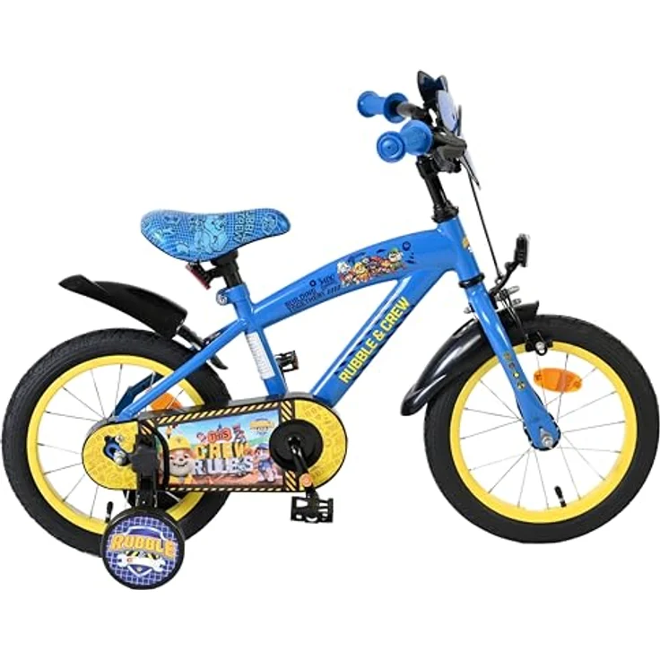 Volare Rubble 14, Kinderfahrrad mit Handbremse, Rücktrittbremse und abnehmbaren Stützrädern – Bild 2