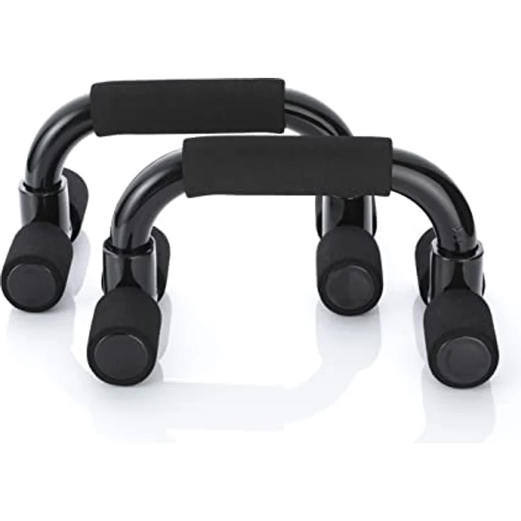 BODYMATE Liegestützgriffe - 2er Set Push-Up Bars - Rutschfeste Griffe Liegestütze - Pushup Bars für Muskeltraining und Krafttraining in schwarz – Bild 2