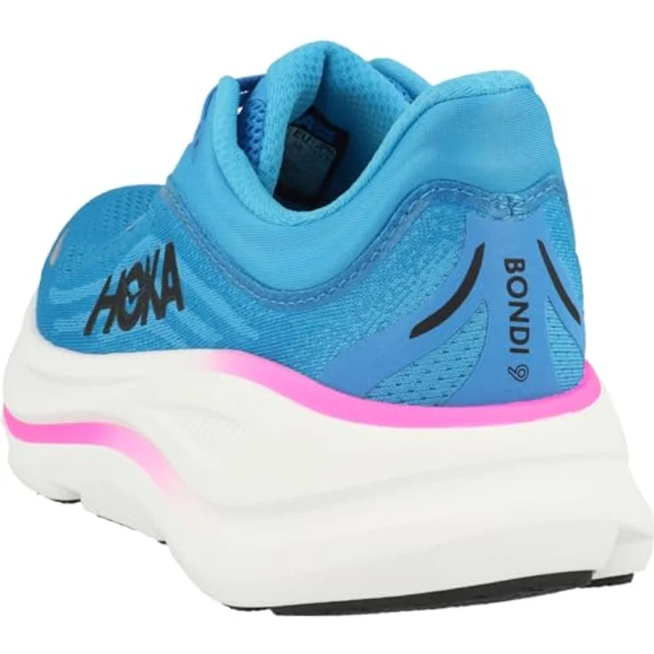 Hoka Bondi 9, Damen Laufschuhe aus 100% veganem Material, atmungsaktives Obermaterial, optimale Dämpfung, Größe 39 1/3, Blau – Bild 6