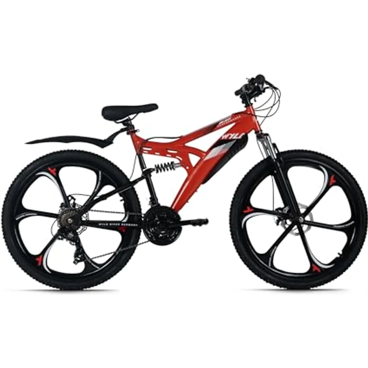 WYLD Fully Mountainbike 26'' Bliss, schwarz-gelb, 21 Gänge, RH 47 cm, Magnesium-Laufräder – Bild 1