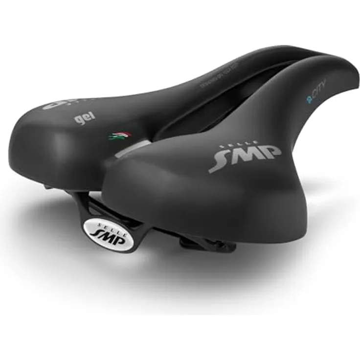 Selle Smp E-City Velosattel, ergonomisch mit Gelpolster für optimalen Komfort, 259 mm x 223 mm, 675 g