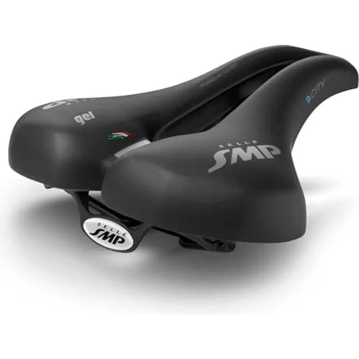 Selle Smp E-City Velosattel, ergonomisch mit Gelpolster für optimalen Komfort, 259 mm x 223 mm, 675 g – Bild 1