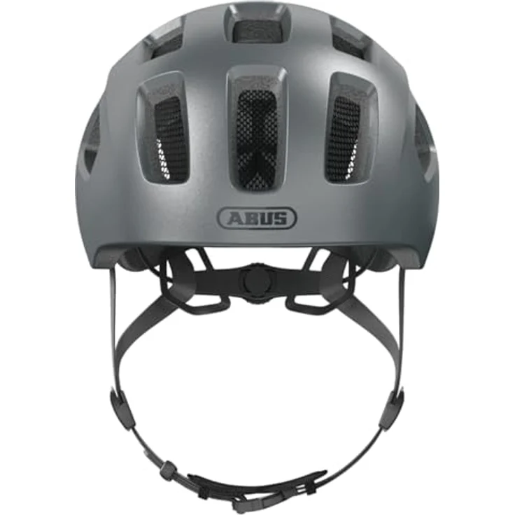 ABUS Youn-I 2.0, Fahrradhelm mit Licht für Kinder, Jugendliche und junge Erwachsene, Silber, Größe M – Bild 2
