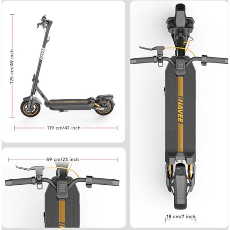 NAVEE GT3 Pro E-Scooter ABE Zertifiziert 60 km Reichweite | Vierfach-Federung – Bild 8