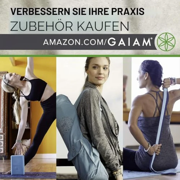 Gaiam Premium Metallic Yogamatte, 6 mm Dicke mit Mandala-Design und rutschfester Oberfläche – Bild 5