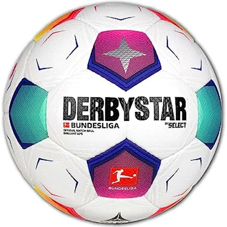 Derbystar Unisex – Erwachsene Bundesliga Brillant APS v23 Fußball, weiß, 5 – Bild 1
