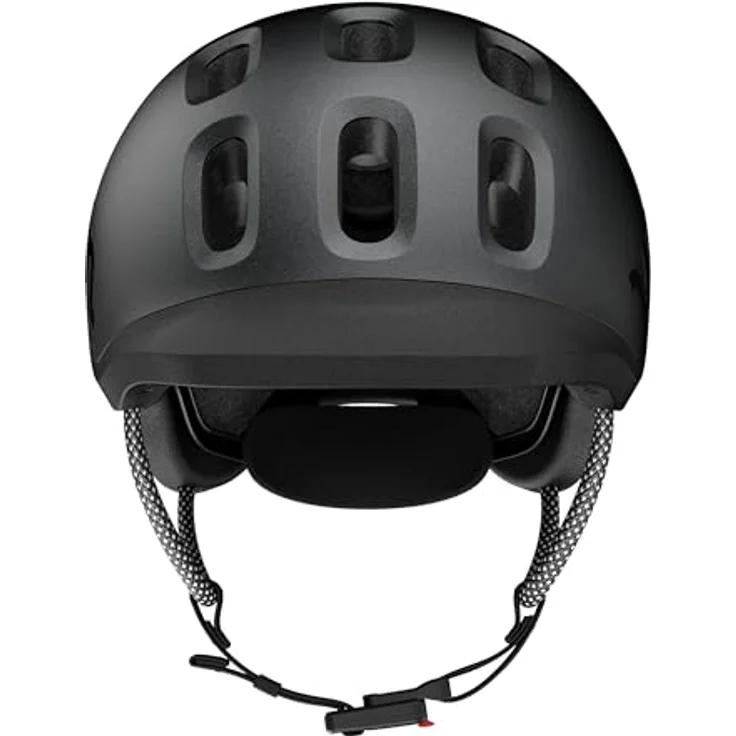 woom Ready Kinderhelm, verstellbarer und pinch-freier Helm mit reflektierenden Details für Fahrradfahren, Rollschuhlaufen und Scooten, Charcoal Metallic, Größe S (46,2 - 49,8 cm) – Bild 4