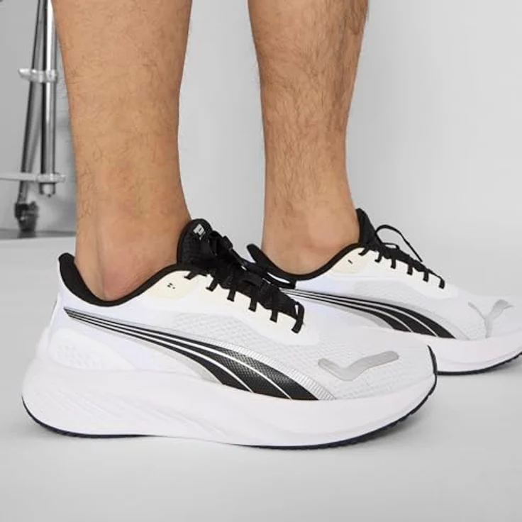 PUMA Pounce Lite Laufschuhe, ultraleicht mit PROTREAD Laufsohle, Weiß-Schwarz, Größe EU 44,5 – Bild 8
