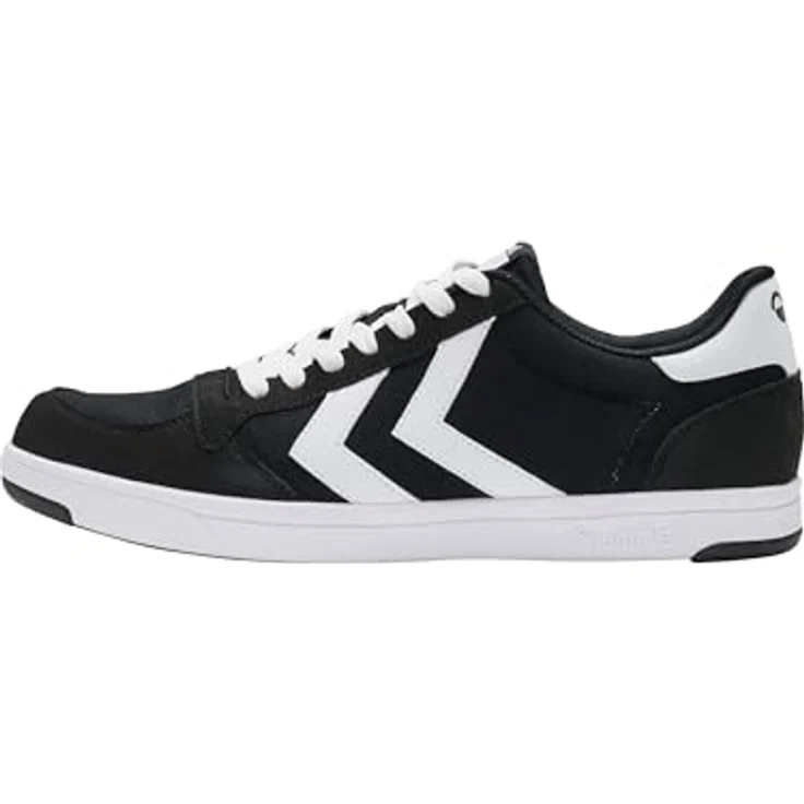 Hummel Stadil Light Canvas Sneaker, atmungsaktives Canvas-Obermaterial mit Glattlederimitat, schwarz, Größe 42 – Bild 1