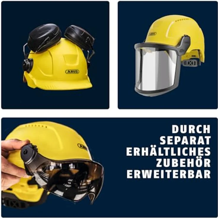 ABUS SCATOR Industrieschutzhelm, robuster Kopfschutz mit 6-Punkt-Textilaufhängung, Orange – Bild 6