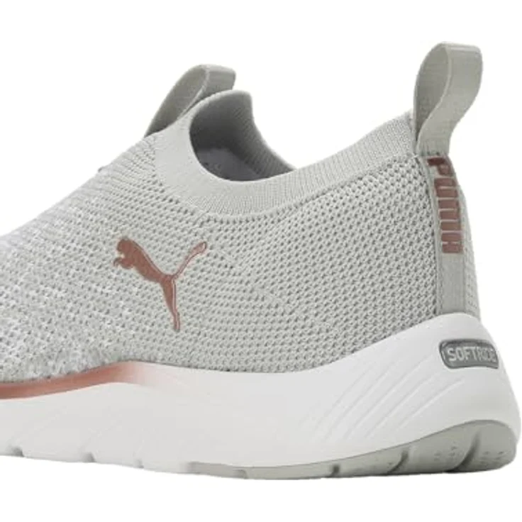 PUMA Softride Remi Slip-On Kni, Laufschuh mit SOFTRIDE-Dämpfungstechnologie, ash gray-white-rose gold, Größe 6.5 – Bild 5