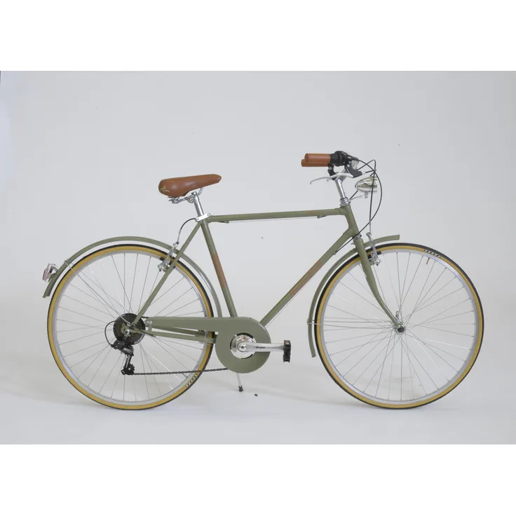 Via Veneto Cityfahrrad 28 Zoll CONDORINO Man Grün, Retro Style, Kettenschaltung, Alu V-Bremsen