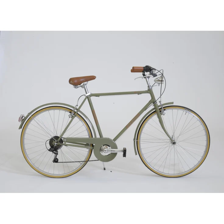 Via Veneto Cityfahrrad 28 Zoll CONDORINO Man Grün, Retro Style, Kettenschaltung, Alu V-Bremsen