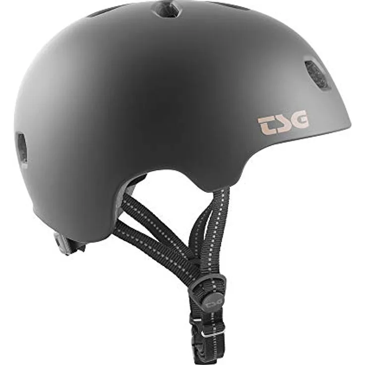 TSG 75039-147 Satin Black, Fahrradhelm für Jugendliche und Erwachsene mit präzisem Fit-System, 340 g leicht