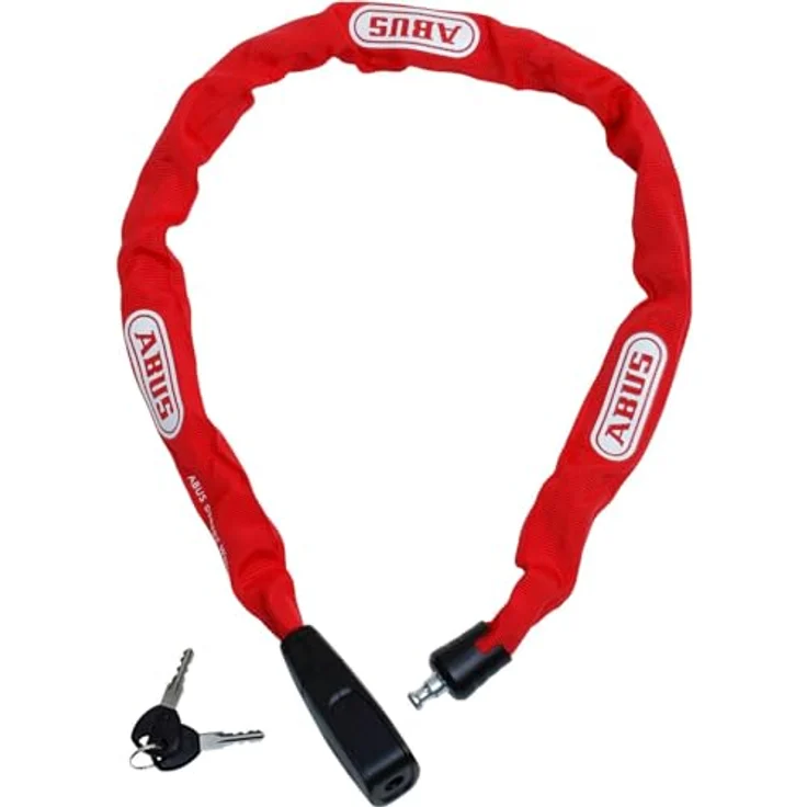 Abus CityChain, rotes Kettenschloss mit 85 cm Länge und 6 mm dicken Kettengliedern aus gehärtetem Spezialstahl – Bild 2
