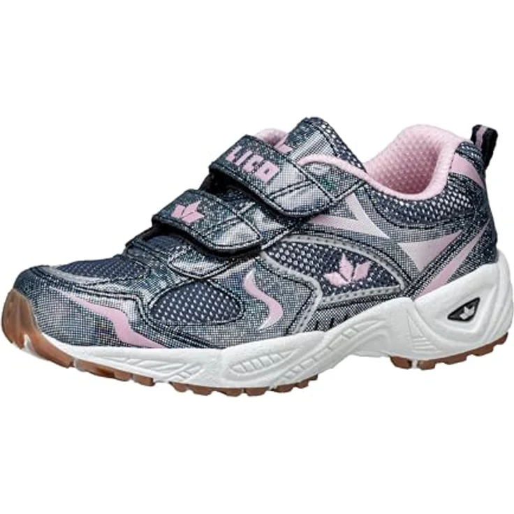 LICO Klettschuhe für Damen, grau, Nylon-Obermaterial, Wechselfußbett, profilierte Gummi-Laufsohle – Bild 1