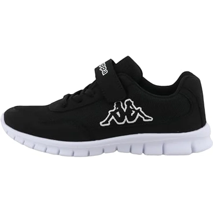 Kappa Jungen Klettschuh, Schwarz, Größe 35, Mesh-Obermaterial, Klettverschluss, Gummi-Laufsohle – Bild 1
