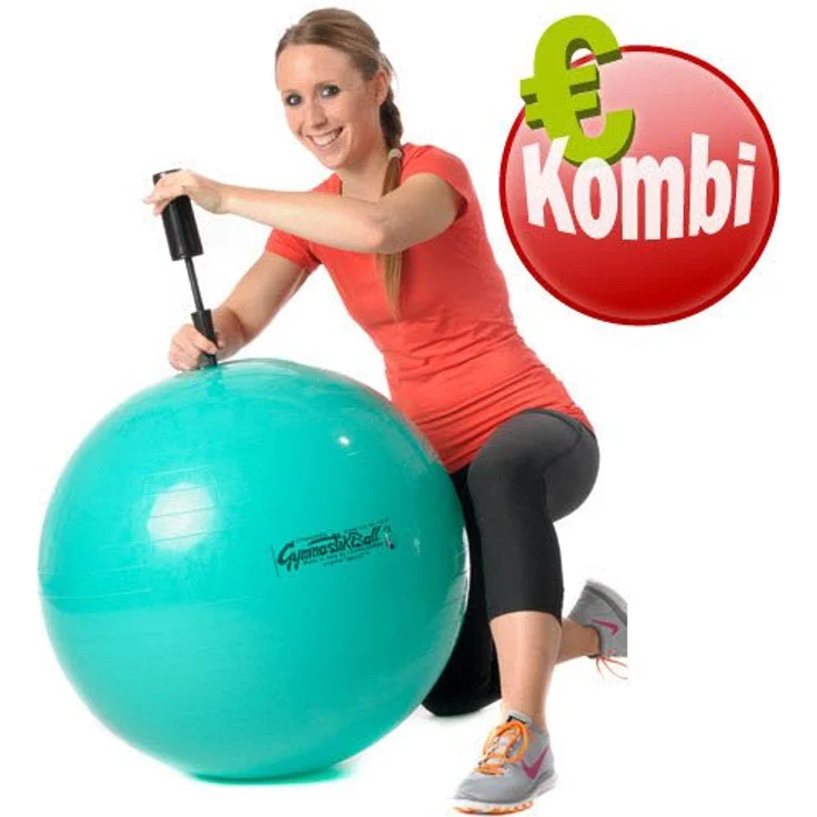 Original Pezzi Gymnastik Ball 65cm Plus Pumpe Sitz Therapie Pilates Aerobic grün – Bild 5