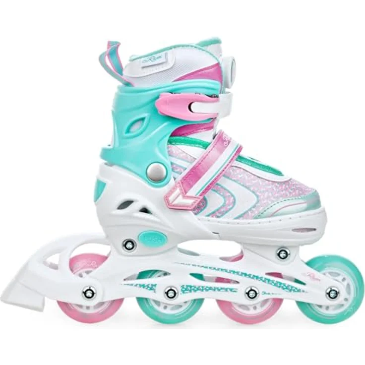 RAVEN Lia Plus Mint, verstellbare Inline Skates für Kinder Mädchen, Größe 30-33 (18,5cm-20,5cm) mit Double-Shock-Absorbing-System und belüftetem Innenschuh – Bild 1