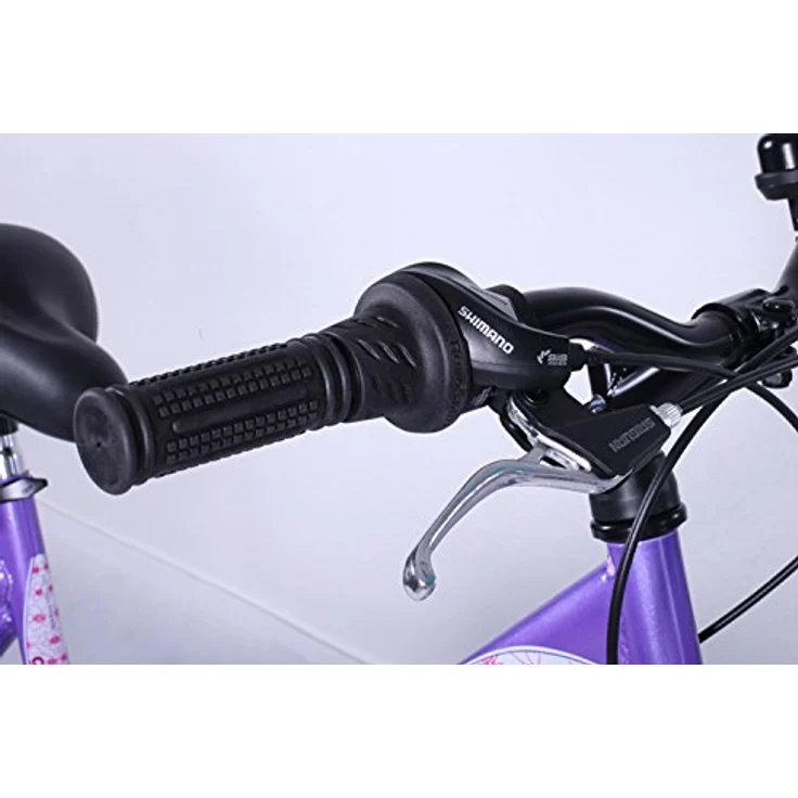Talson City-Fahrrad 26 Zoll, 21-GG-Shimano-Schaltung, mit Beleuchtung und Gepäckträger, Lila – Bild 2