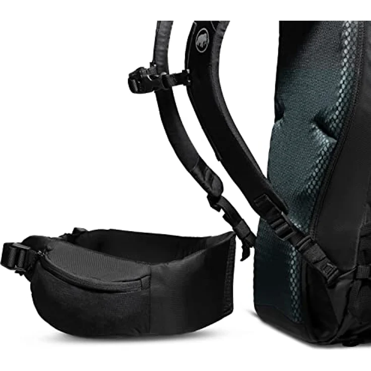 Mammut Lithium 40, Wanderrucksack 40 L mit anpassbarer Rückenlänge, schwarzer Farbe, Recyclingmaterialien und abnehmbarer Regenhülle – Bild 7