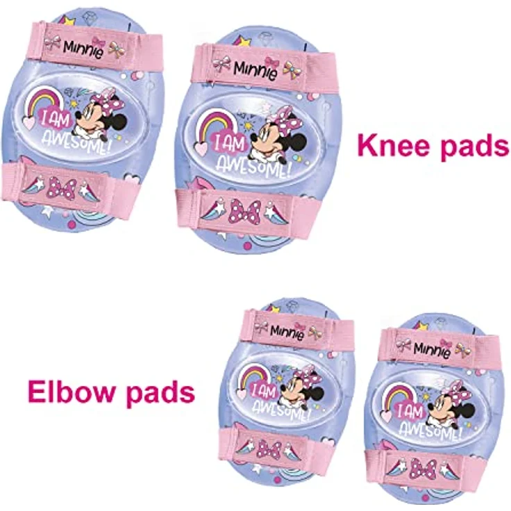 Mondo Disney Minnie Rollschuhe für Mädchen, verstellbar von Größe 22 bis 29, mit Schutzset und Tragetasche, mehrfarbig – Bild 4